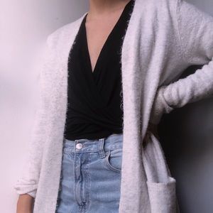 Cream colored cardigan